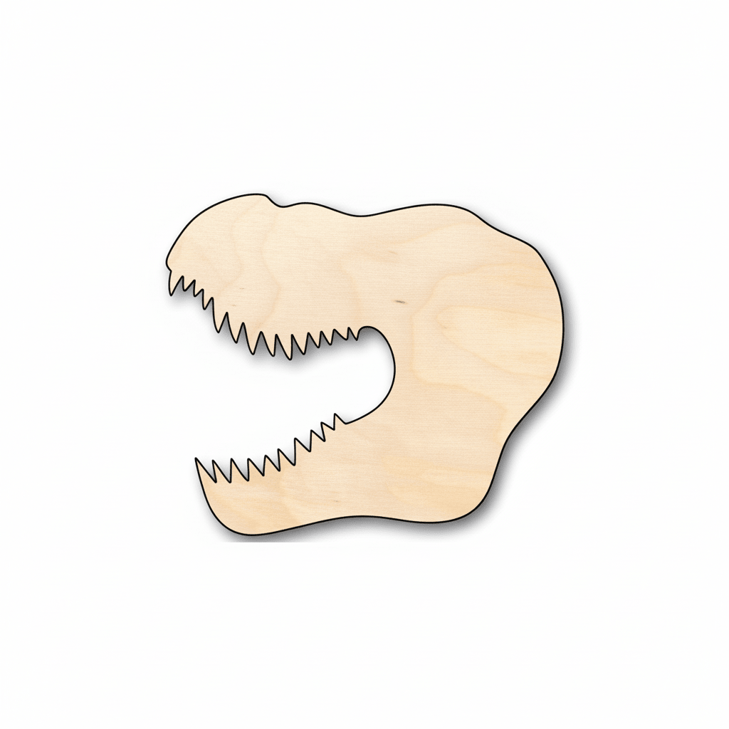 Unfinished Wood Dinosaur - Wooden T - Rex Head Craft Up to 46" | Baltic Birch Plywood Art - NameSigns.com