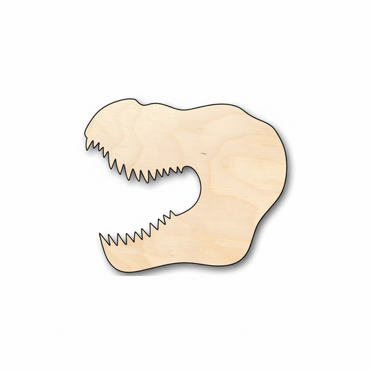 Unfinished Wood Dinosaur - Wooden T - Rex Head Craft Up to 46" | Baltic Birch Plywood Art - NameSigns.com