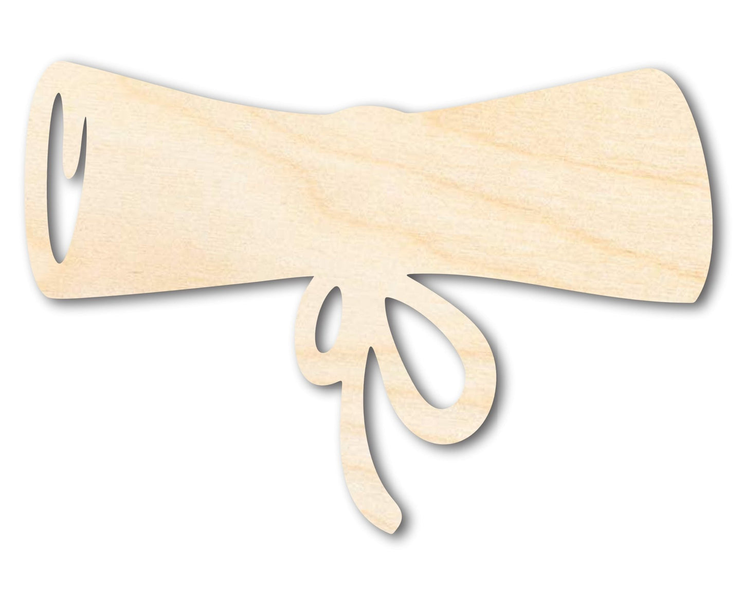 Unfinished Wood Diploma Shape - Graduation Craft - up to 46" DIY - NameSigns.com