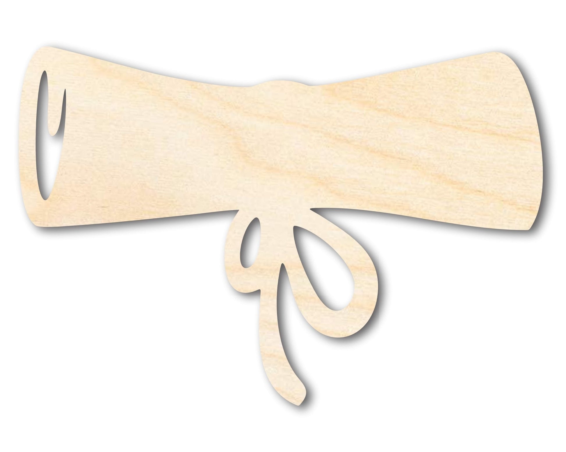 Unfinished Wood Diploma Shape - Graduation Craft - up to 46" DIY - NameSigns.com