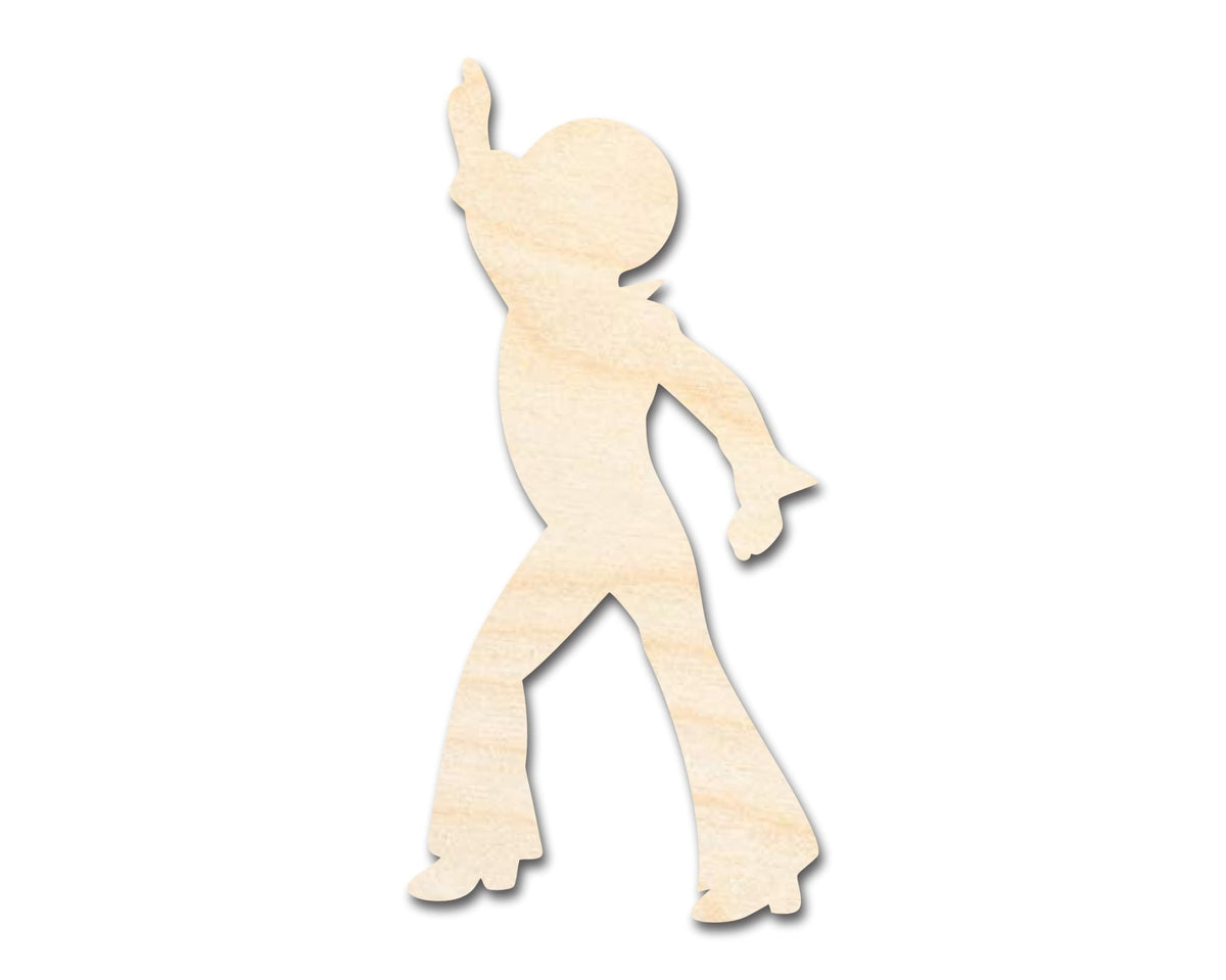 Unfinished Wood Disco Man Shape | DIY Craft Cutout | up to 46" DIY - NameSigns.com
