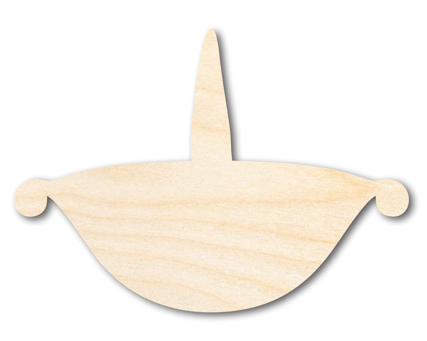 Unfinished Wood Diya Shape | Diwali | Craft Cutout | up to 46" DIY - NameSigns.com