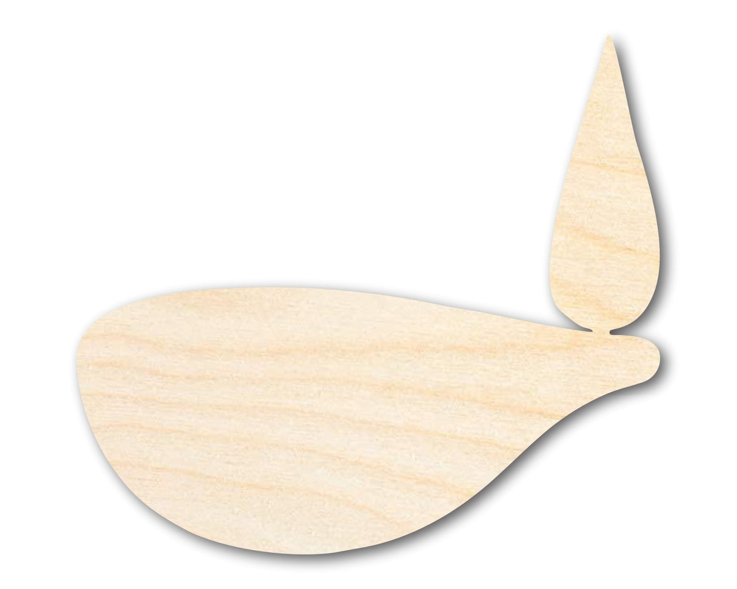 Unfinished Wood Diya Shape | Diwali | Craft Cutout | up to 46" DIY - NameSigns.com