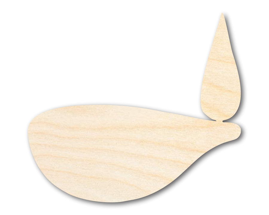 Unfinished Wood Diya Shape | Diwali | Craft Cutout | up to 46" DIY - NameSigns.com