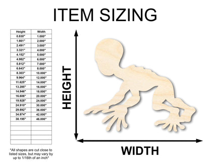 Unfinished Wood Dover Demon Shape - Craft - up to 46" - NameSigns.com