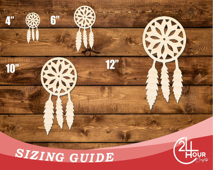 Unfinished Wood Dreamcatcher Shape | DIY Craft Cutout | up to 46" DIY - NameSigns.com