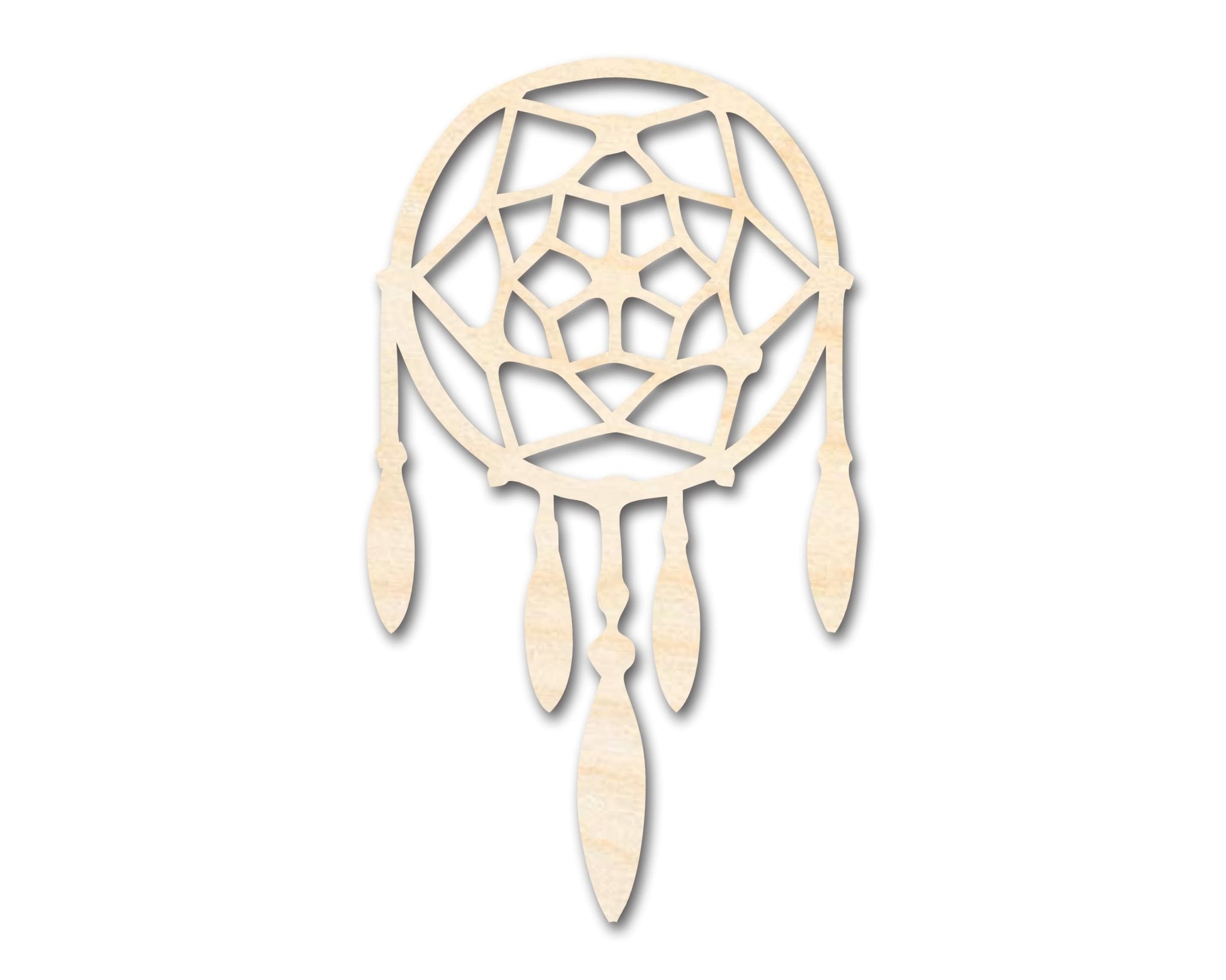 Unfinished Wood Dreamcatcher with Beads Shape | DIY Craft Cutout | up to 46" DIY - NameSigns.com