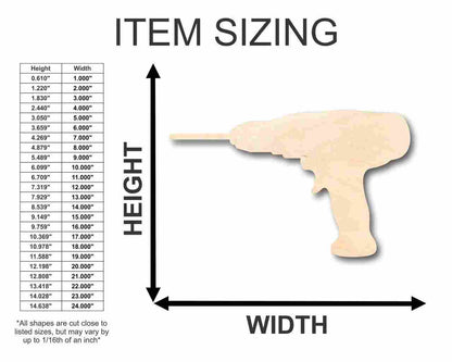 Unfinished Wood Drill Shape - Tool - Craft - up to 46" DIY - NameSigns.com