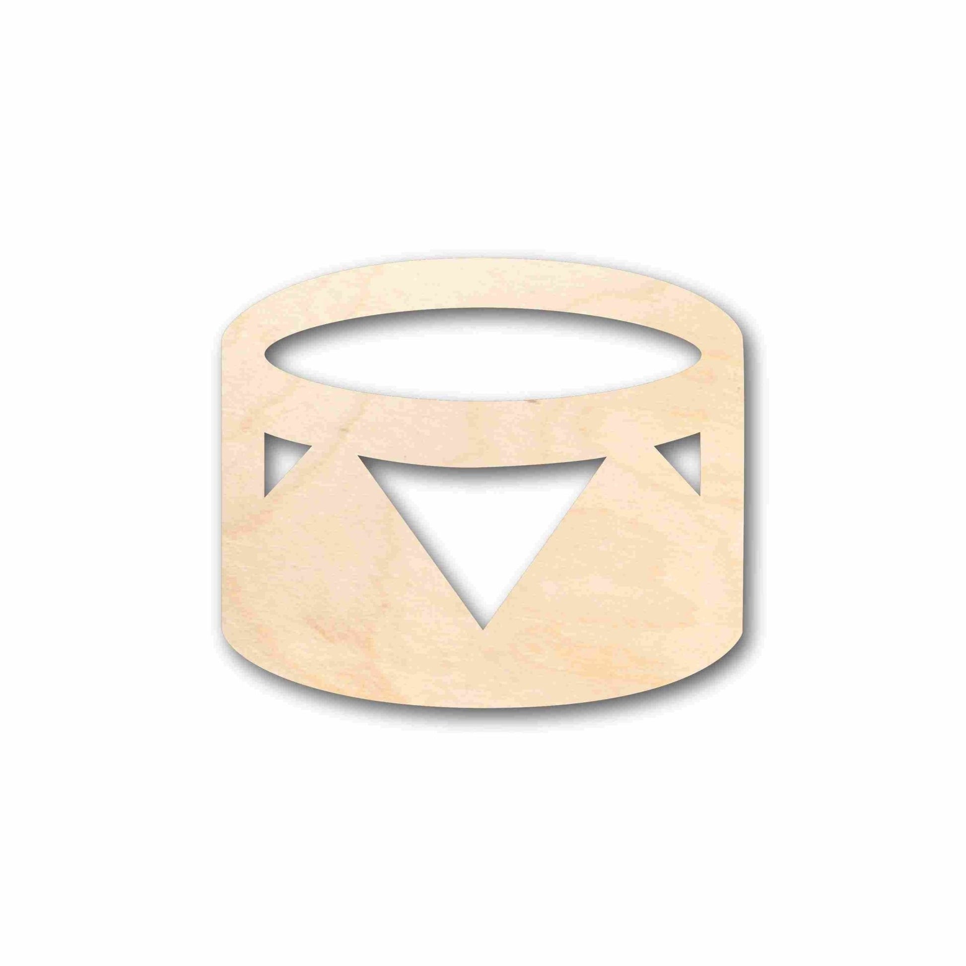 Unfinished Wood Drum Instrument Silhouette - Craft - up to 46" DIY - NameSigns.com