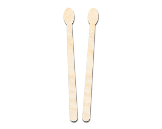 Unfinished Wood Drum Sticks Shape - Craft - up to 46" - NameSigns.com