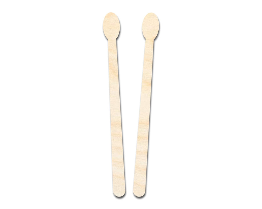 Unfinished Wood Drum Sticks Shape - Craft - up to 46" - NameSigns.com