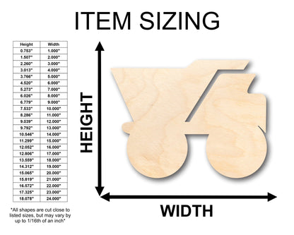 Unfinished Wood Dumptrunk Shape - Craft - up to 46" DIY - NameSigns.com