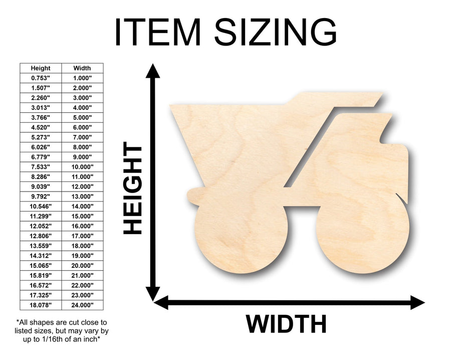 Unfinished Wood Dumptrunk Shape - Craft - up to 46" DIY - NameSigns.com