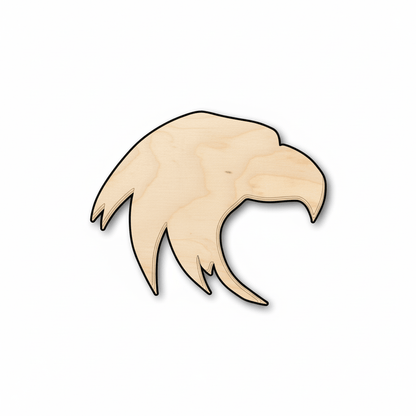 Unfinished Wood Eagle Head Patriotic Shape - Craft - up to 46" DIY - NameSigns.com