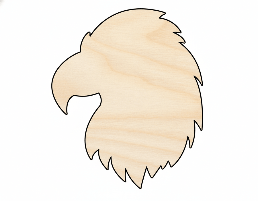 Unfinished Wood Eagle Head Shape | DIY Craft Cutout | up to 46" DIY - NameSigns.com