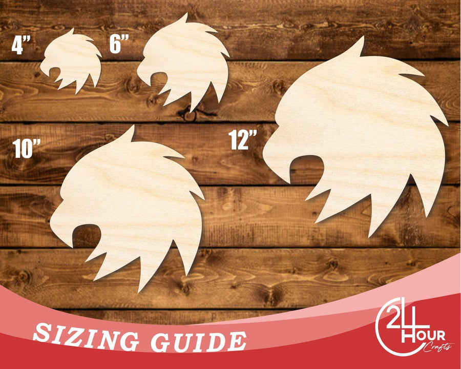 Unfinished Wood Eagle Mascot Shape | DIY Craft Cutout | up to 46" DIY - NameSigns.com