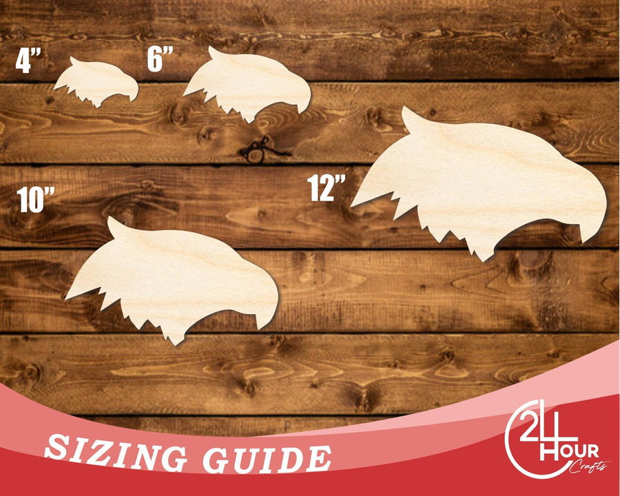 Unfinished Wood Eagle Mascot Shape | DIY Craft Cutout | up to 46" DIY - NameSigns.com