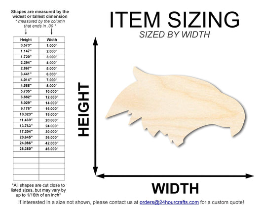 Unfinished Wood Eagle Mascot Shape | DIY Craft Cutout | up to 46" DIY - NameSigns.com