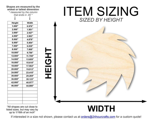 Unfinished Wood Eagle Mascot Shape | DIY Craft Cutout | up to 46" DIY - NameSigns.com