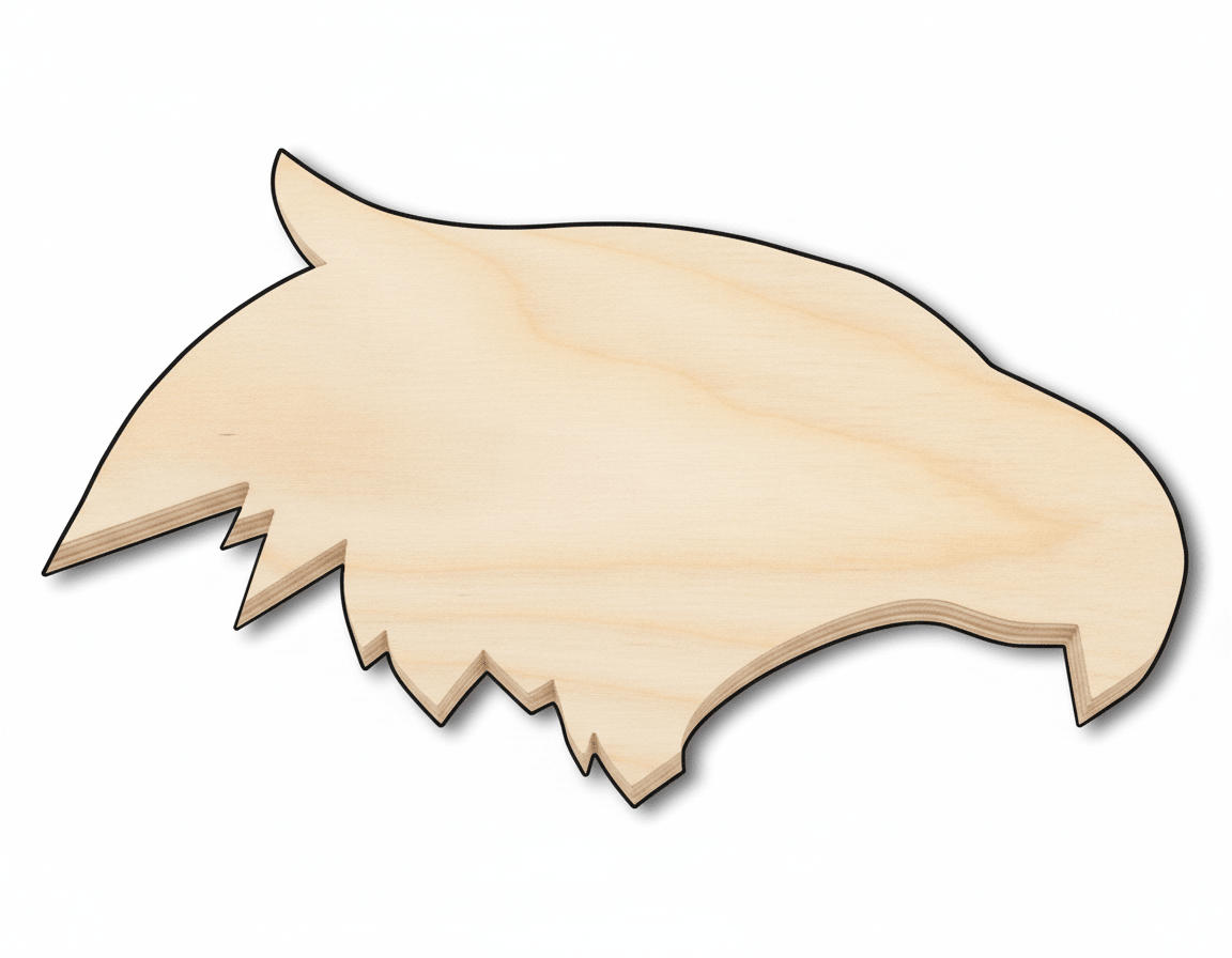Unfinished Wood Eagle Mascot Shape | DIY Craft Cutout | up to 46" DIY - NameSigns.com