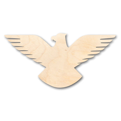 Unfinished Wood Eagle Patriotic Shape - Craft - up to 46" DIY - NameSigns.com