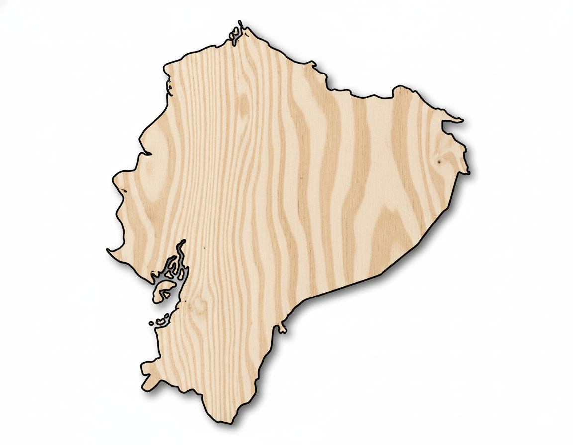 Unfinished Wood Ecuador Shape - Craft - up to 46" - NameSigns.com