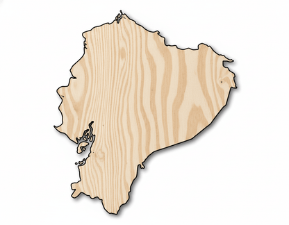 Unfinished Wood Ecuador Shape - Craft - up to 46" - NameSigns.com