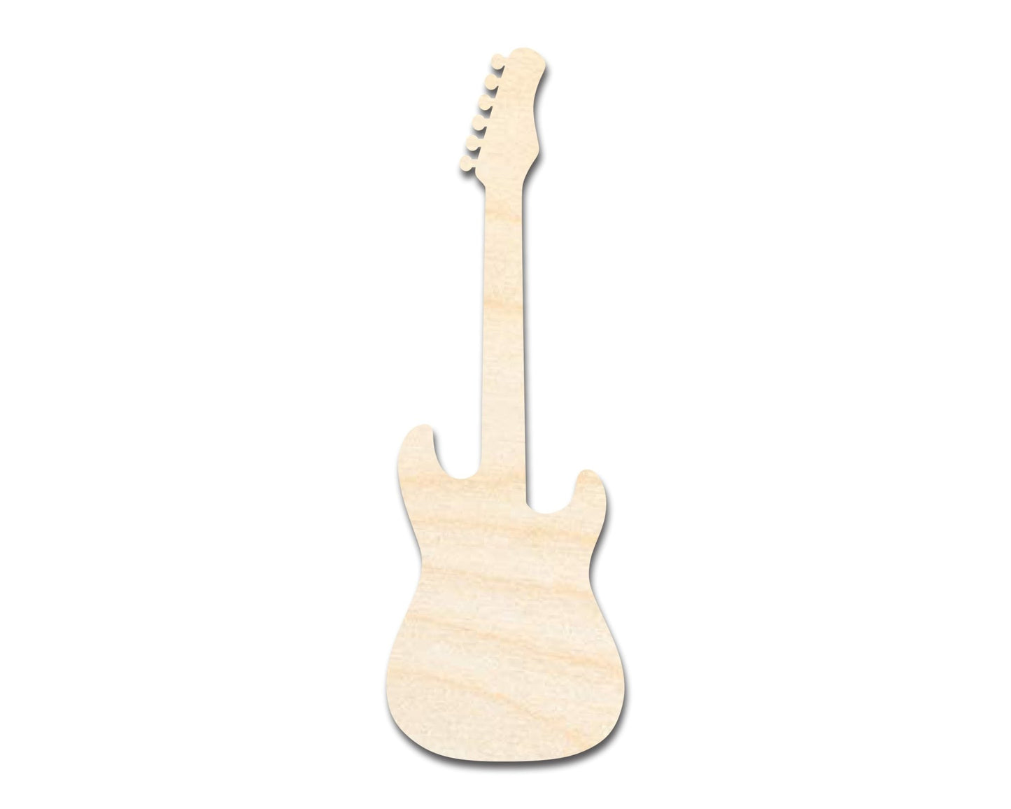 Unfinished Wood Electric Guitar Shape - Craft - up to 46" - NameSigns.com