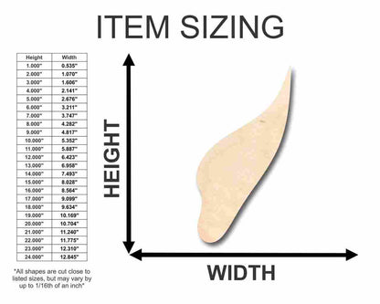 Unfinished Wood Elf Ear Shape - Magic - Costume - Craft - up to 46" DIY - NameSigns.com