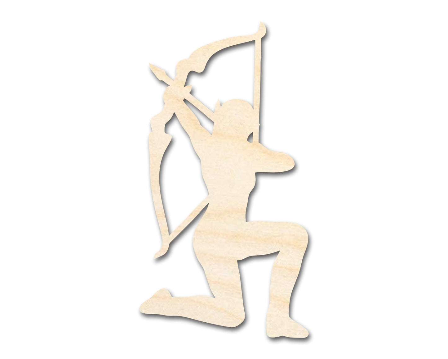 Unfinished Wood Elven Archer Shape - Craft - up to 46" - NameSigns.com