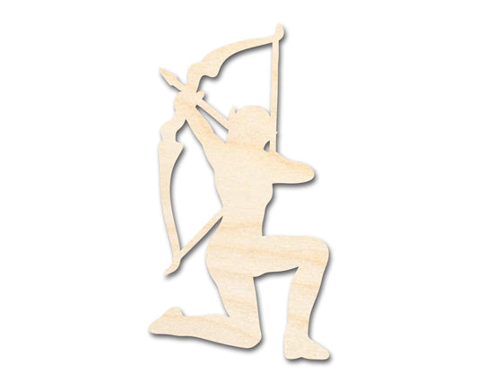 Unfinished Wood Elven Archer Shape - Craft - up to 46" - NameSigns.com