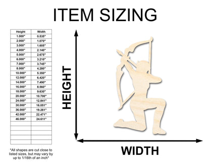 Unfinished Wood Elven Archer Shape - Craft - up to 46" - NameSigns.com