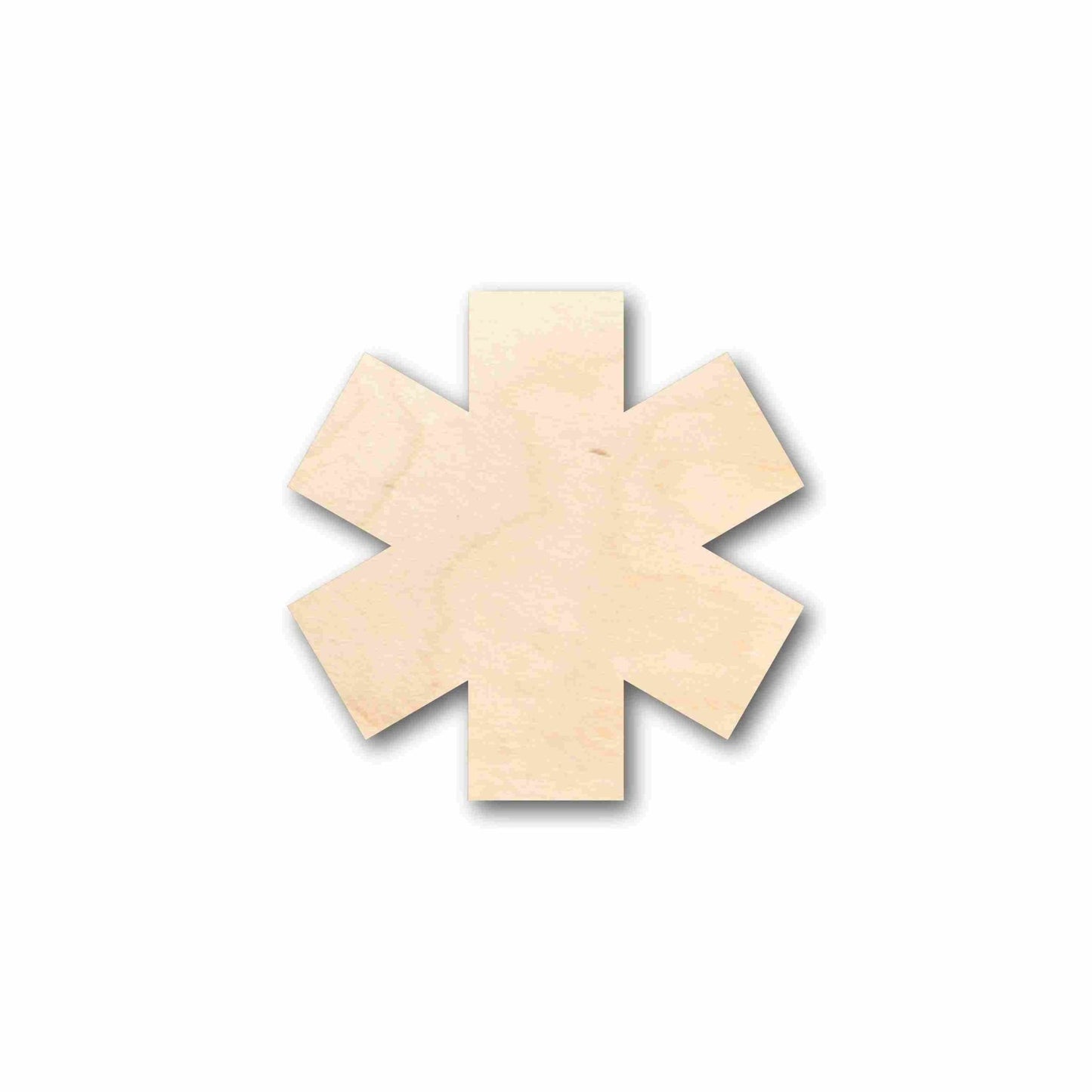 Unfinished Wood EMS Medical Life Star Badge Silhouette - Craft - up to 46" DIY - NameSigns.com
