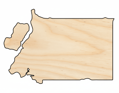 Unfinished Wood Equatorial Guinea Country Shape - Central African Craft - up to 46" DIY - NameSigns.com