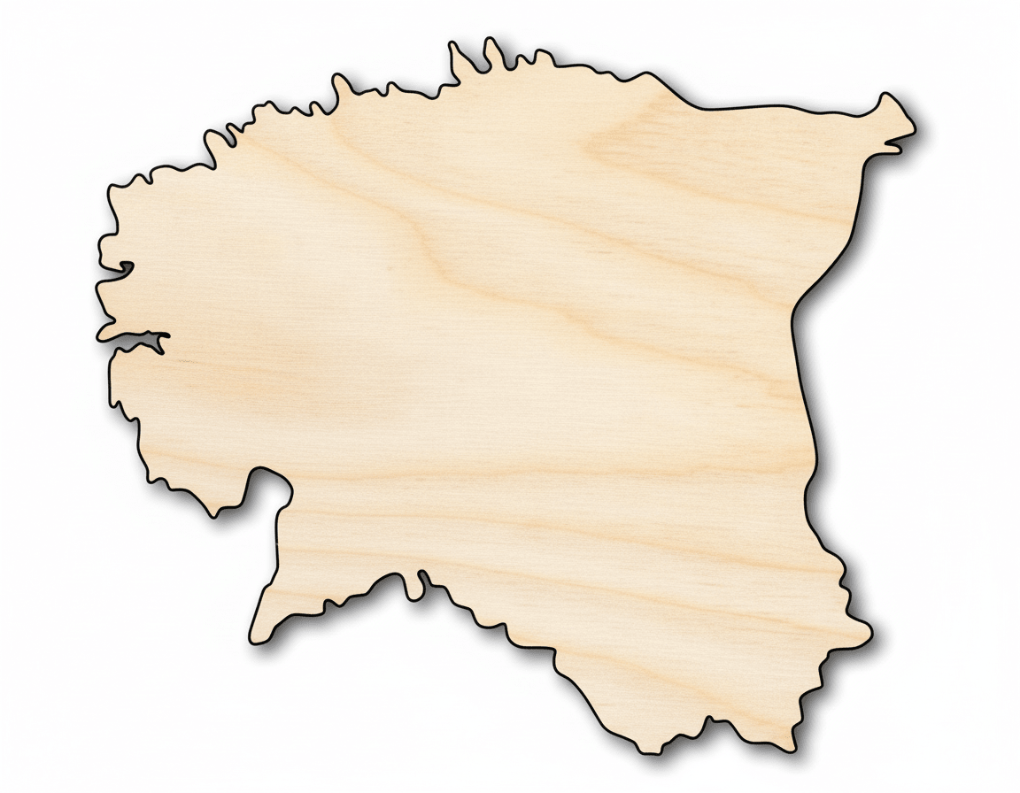 Unfinished Wood Estonia Country Shape - European Craft - up to 46" DIY - NameSigns.com