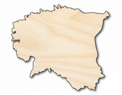 Unfinished Wood Estonia Country Shape - European Craft - up to 46" DIY - NameSigns.com