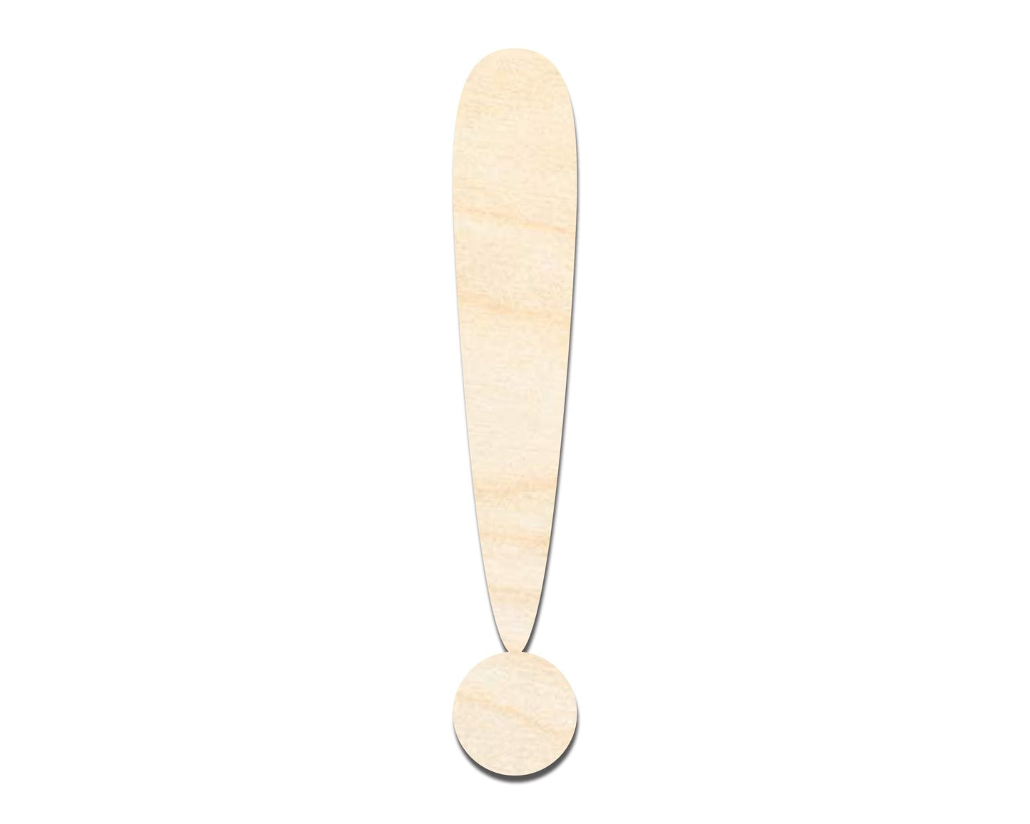 Unfinished Wood Exclamation Point Symbol - Craft - up to 46" DIY - NameSigns.com