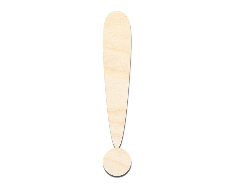 Unfinished Wood Exclamation Point Symbol - Craft - up to 46" DIY - NameSigns.com