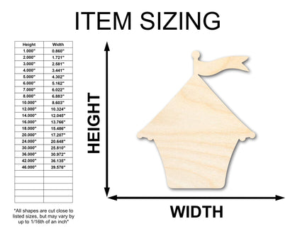 Unfinished Wood Fair Booth Shape | Amusement Park | Craft Cutout | up to 46" DIY - NameSigns.com