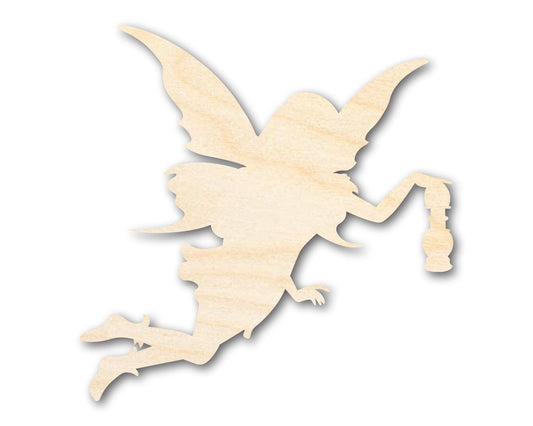 Unfinished Wood Fairy Lantern Silhouette | DIY Mythical Craft Cutout | up to 46" DIY - NameSigns.com