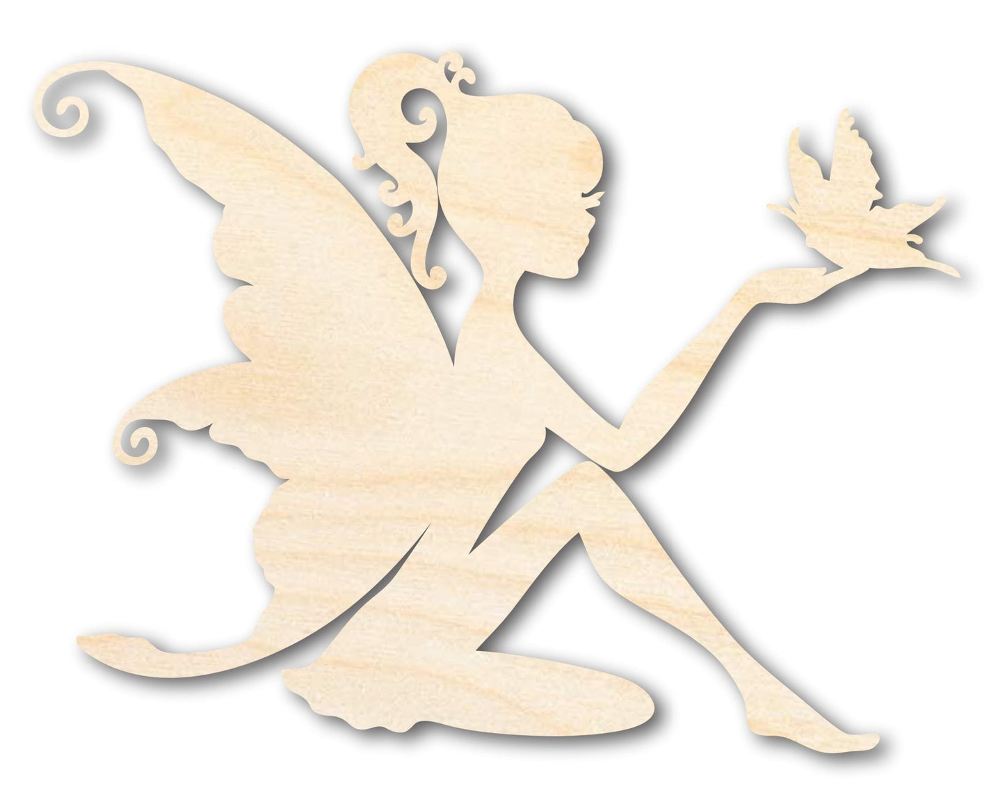 Unfinished Wood Fairy Shape - Craft - up to 46" - NameSigns.com