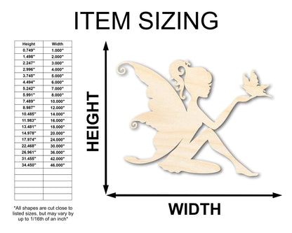 Unfinished Wood Fairy Shape - Craft - up to 46" - NameSigns.com