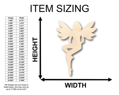 Unfinished Wood Fairy Shape - Craft - up to 46" DIY - NameSigns.com