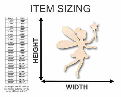 Unfinished Wood Fairy Shape - Mythical - Craft - up to 46" DIY - NameSigns.com