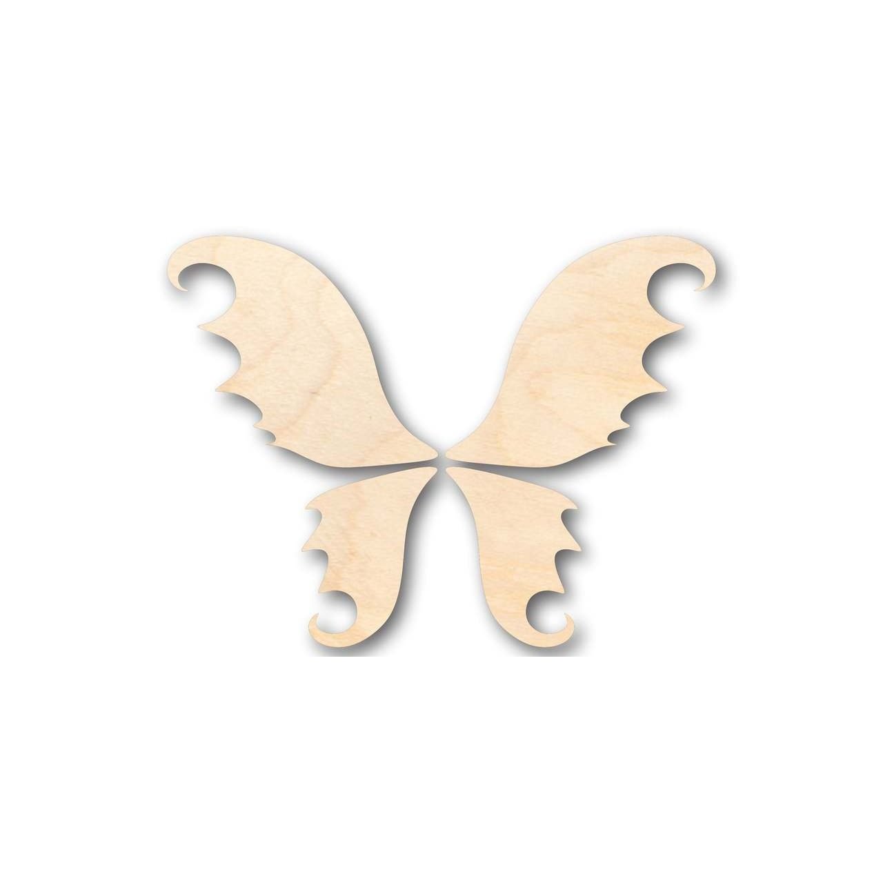 Unfinished Wood Fairy Wings Shape - Mythical - DIY Costume - 4 Piece Craft - up to 46" DIY - NameSigns.com