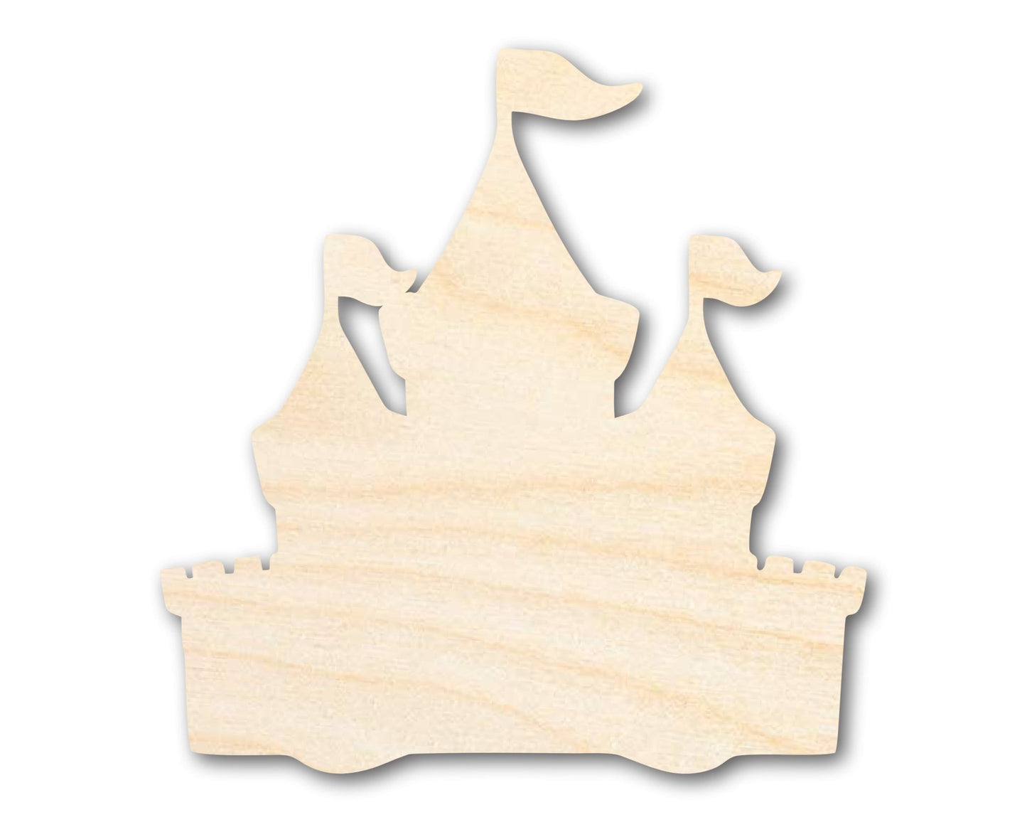 Unfinished Wood Fairytale Castle Silhouette - Medieval Craft - up to 46" DIY - NameSigns.com