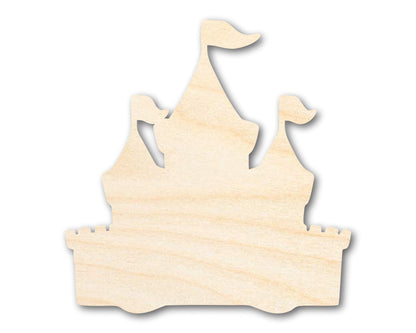 Unfinished Wood Fairytale Castle Silhouette - Medieval Craft - up to 46" DIY - NameSigns.com