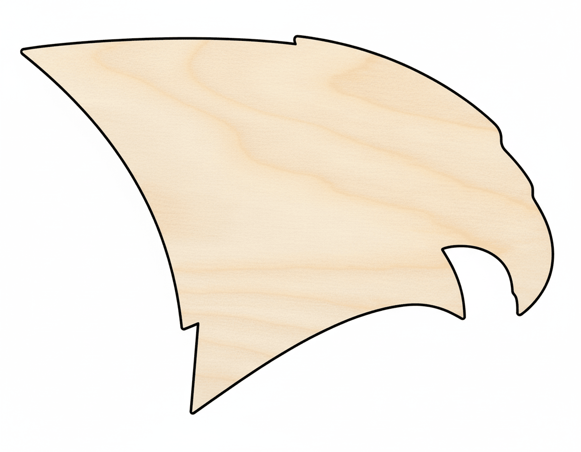 Unfinished Wood Falcon Mascot Shape | DIY Craft Cutout | up to 46" DIY - NameSigns.com