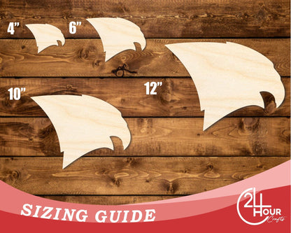 Unfinished Wood Falcon Mascot Shape | DIY Craft Cutout | up to 46" DIY - NameSigns.com