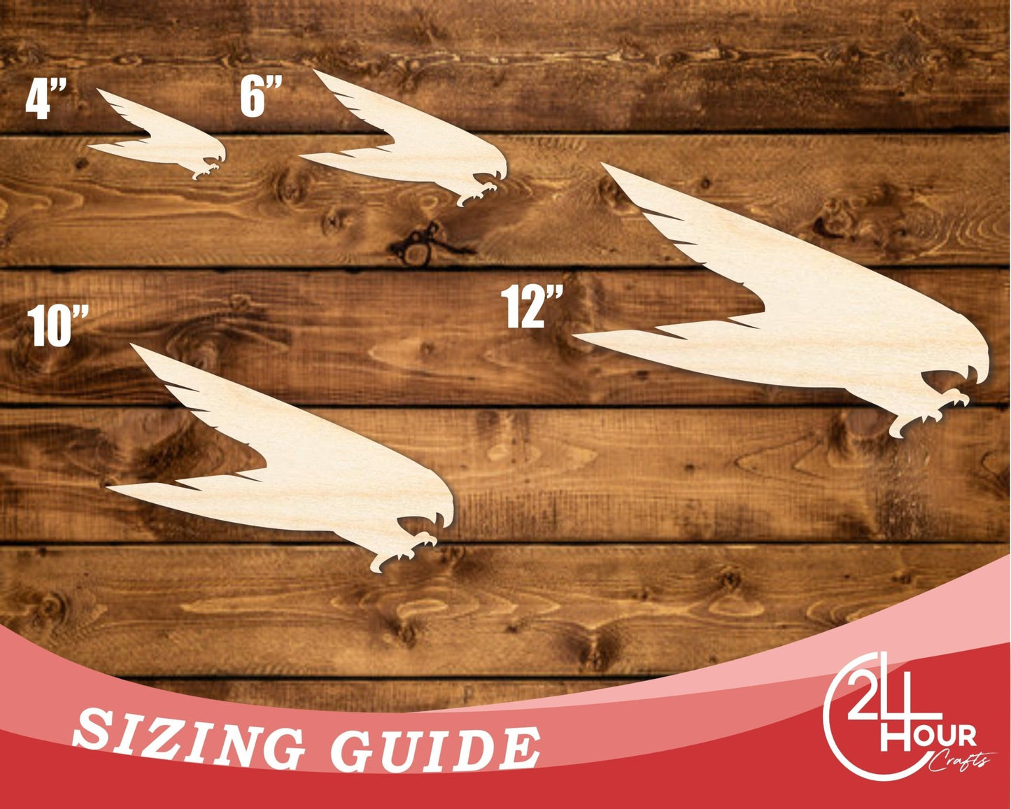 Unfinished Wood Falcon Mascot Shape | DIY Craft Cutout | up to 46" DIY - NameSigns.com